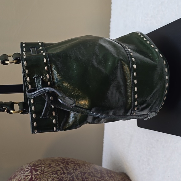 Moschino Green Tie Bucket Shoulder Bag - Picture 4 of 7